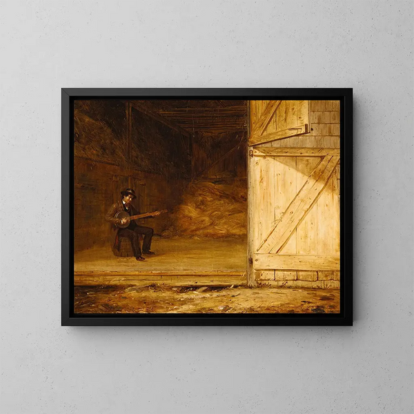 Der Banjo-Spieler - William Sidney Mount — gerahmtes Bild an der Wand