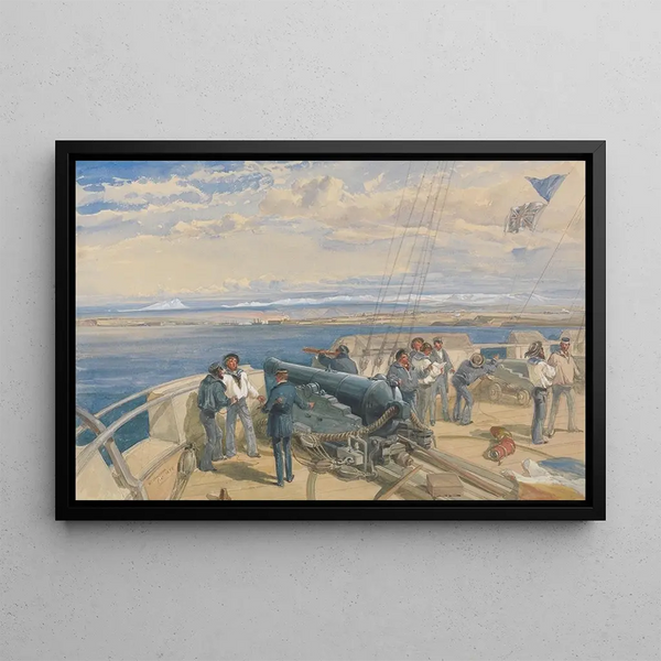 William Simpson - Sebastopol from the Sea Sketched from the Deck of H M S Sidon Feb 1855.webp