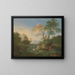 einer Landschaft mit entfernten klassischen Ruinen, einer Brücke, Figuren und Vieh - William Smith — gerahmtes Bild an der Wand