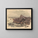 Marine-Gemälde mit Felsen - William Trost Richards — gerahmtes Bild an der Wand