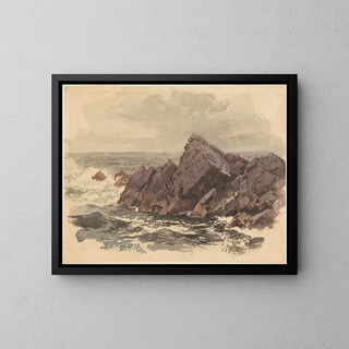 William Trost Richards - Seascape with Rocks.webp
