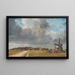 Landschaft mit Dorf und Windmühle - William Turner aus Oxford — gerahmtes Bild an der Wand