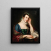 Portrait einer jungen Frau - William Watson — gerahmtes Bild an der Wand