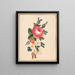 Anordnung einer Pfingstrose mit anderen Blumen - William Wood Thackara — gerahmtes Bild an der Wand