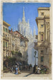 Der Dom von Mailand von einer Seitenstraße aus - William Wyld — Ansicht des Kunstwerks