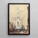 Vue de l'église Sainte-Marie à Londres - William Wyld — gerahmtes Bild an der Wand