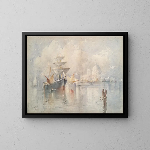 Morgen in Venedig - Willis Seaver Adams — gerahmtes Bild an der Wand