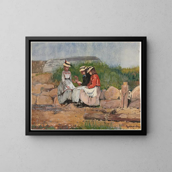 Die Fischermädchen - Winslow Homer — gerahmtes Bild an der Wand