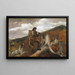 Ein Jäger und Hunde - Winslow Homer — gerahmtes Bild an der Wand