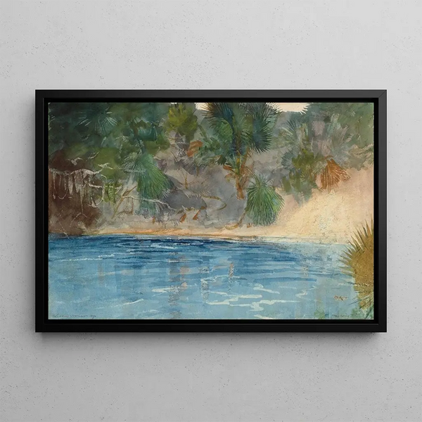 Source bleue Floride - Winslow Homer — gerahmtes Bild an der Wand