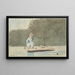 Junge auf einem Floß - Winslow Homer — gerahmtes Bild an der Wand