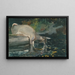 Hirsch trinkend - Winslow Homer — gerahmtes Bild an der Wand