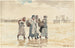 Quatre poissonnières sur la plage - Winslow Homer — Ansicht des Kunstwerks
