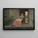 Mädchen liest auf einer Steinterrasse - Winslow Homer — gerahmtes Bild an der Wand
