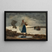 Innenraum in der Bar - Winslow Homer — gerahmtes Bild an der Wand