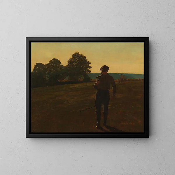 Mann mit Sense - Winslow Homer — gerahmtes Bild an der Wand
