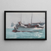Ladung von feuchten Vorräten, Brigantine mit Newport K W - Winslow Homer — gerahmtes Bild an der Wand