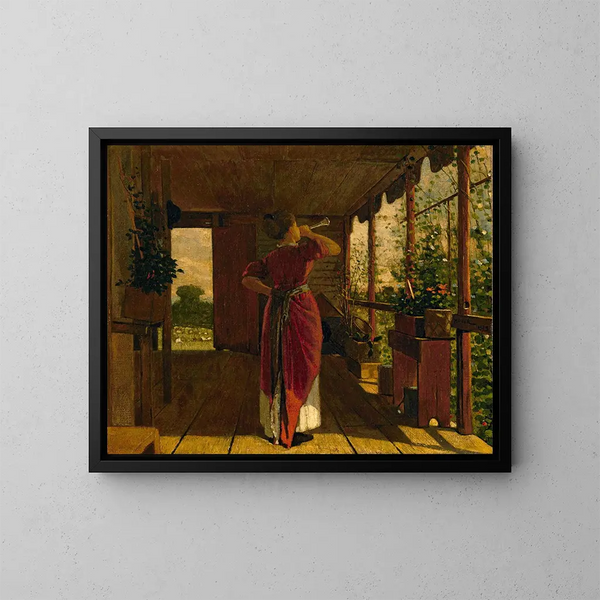 Der Jagdhorn - Winslow Homer — gerahmtes Bild an der Wand