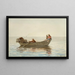 Drei Jungen in einer Doris mit Hummerkästen - Winslow Homer — gerahmtes Bild an der Wand