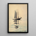 Zweimaster-Segelboot mit Dory - Winslow Homer — gerahmtes Bild an der Wand
