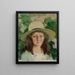 Portrait einer Mädchen mit Hut - Witold Pruszkowski — gerahmtes Bild an der Wand