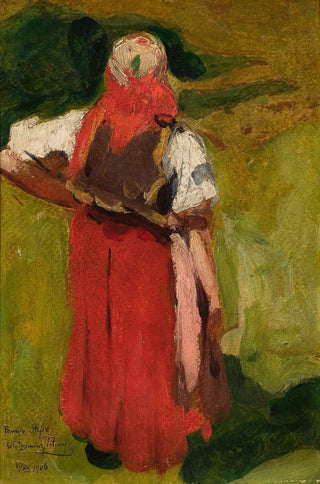 Wodzimierz Tetmajer - Peasant woman back view sketch.webp