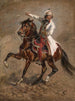 Kätzchen auf dem Pferd - Wojciech Kossak — Ansicht des Kunstwerks