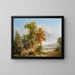 Laveuses devant un vaste paysage - Wolfgang Adam Töpffer — gerahmtes Bild an der Wand