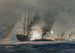 Aktion zwischen der USS Brooklyn und dem CSS Ram Manassas an den Forts Jackson und St. Philip - Worden Wood — Ansicht des Kunstwerks