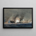 Aktion zwischen der USS Brooklyn und dem CSS Ram Manassas an den Forts Jackson und St. Philip - Worden Wood — gerahmtes Bild an der Wand