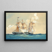 Aktion zwischen der USS Brig Chasseur und der britischen Bark St. Lawrence am 26. Februar 1815 - Worden Wood — gerahmtes Bild an der Wand