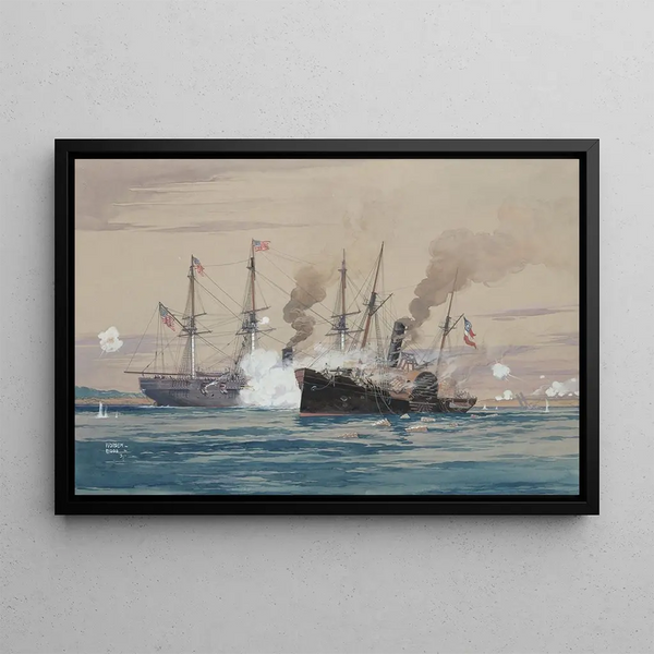 Worden Wood - USS Pensacola and the CSS Governor Moore.webp