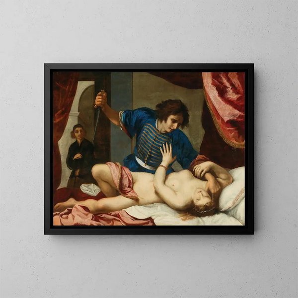 Tarquin und Lucrèce - Atelier de Felice Ficherelli — gerahmtes Bild an der Wand