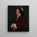 Lady Lee Margaret Wyatt née um 1509 - Atelier von Hans Holbein dem Jüngeren — gerahmtes Bild an der Wand