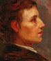 Ein Profilporträt von Frédéric Chopin - Atelier von Henryk Siemiradzki — Ansicht des Kunstwerks