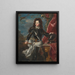 Portrait eines Mannes in Rüstung - Atelier von Hyacinthe Rigaud — gerahmtes Bild an der Wand