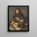 Portrait of Henri Louis De La Tour D'Auvergne 1679-1753 Graf D'Evreux Marschall Frankreich - Atelier de Hyacinthe Rigaud — gerahmtes Bild an der Wand