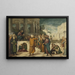 Der Christus und die Ehebrecherin - Atelier von Jacopo Tintoretto — gerahmtes Bild an der Wand