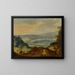 Ein weites Flusslandschaft mit Bauern und Reitern im Vordergrund - Atelier von Joos de Momper — gerahmtes Bild an der Wand
