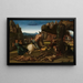 Saint Georges und der Drache - Atelier von Luca Signorelli — gerahmtes Bild an der Wand