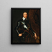 Portrait of Oliver Cromwell in Rüstung mit einem Stab - Atelier von Robert Walker — gerahmtes Bild an der Wand