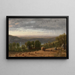 Landschaft mit Heuwagen - Worthington Whittredge — gerahmtes Bild an der Wand