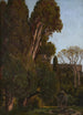 Die Zypressen in der Villa d'Este in Tivoli - Worthington Whittredge — Ansicht des Kunstwerks