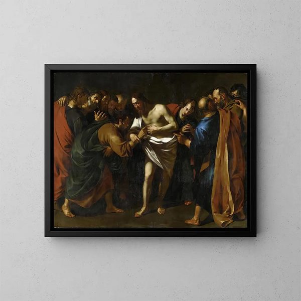 L'incrédulité de saint Thomas - Wouter Pietersz Crabeth II — gerahmtes Bild an der Wand
