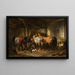 Pferde in einer Stallung - Wouterus Verschuur — gerahmtes Bild an der Wand