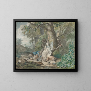 Wybrand Hendriks - Hunting Still Life in a Forest.webp
