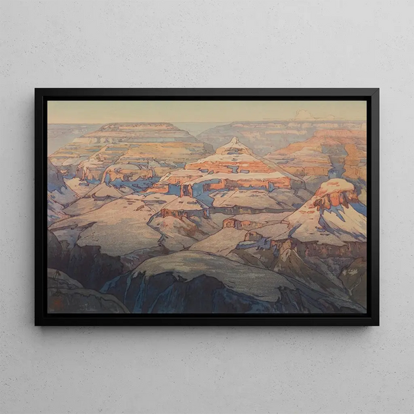 Großer Canyon aus der Serie Die Vereinigten Staaten - Yoshida Hiroshi — gerahmtes Bild an der Wand