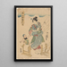 Mutter bei der Arbeit, Kind interessiert an dem, was sie tut - Yoshikazu — gerahmtes Bild an der Wand