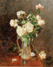 Ein Blumenstrauß aus Rosen in einer Glasvase - Yuliy Yulevich Klever der Jüngere — Ansicht des Kunstwerks