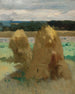 Gerben von Roggen in der Studienlandschaft des Triptychons Brot - Zdzisław Jasiński — Ansicht des Kunstwerks